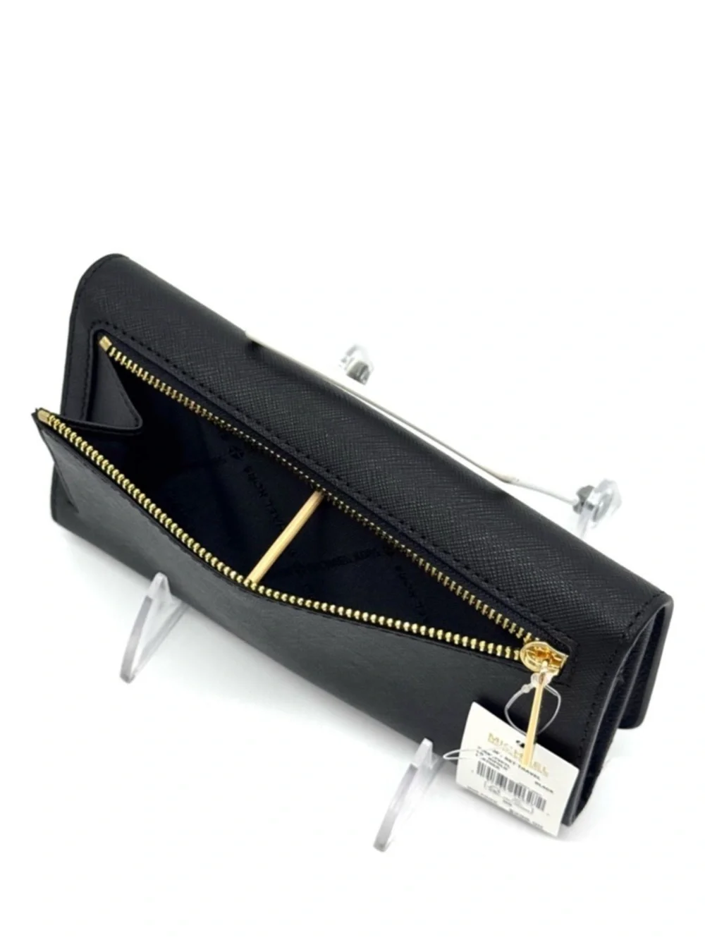 Michael Kors Large Trifold Wallet Black/Gold